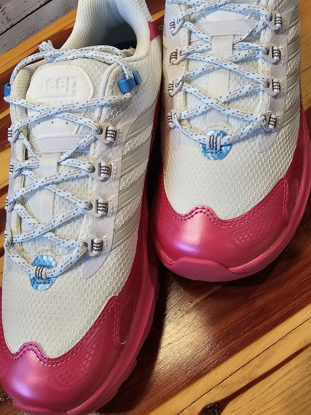 Jeep x Merrell Moab Speed 2 Vibram Trail Shoes Pink White Men 9.5 Women 10.5 NIB - Picture 3 of 6